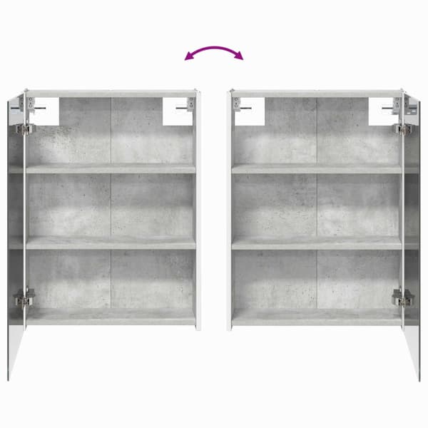 Badrumsmöbelset 5 st Betonggrå Konstruerat trä och glas