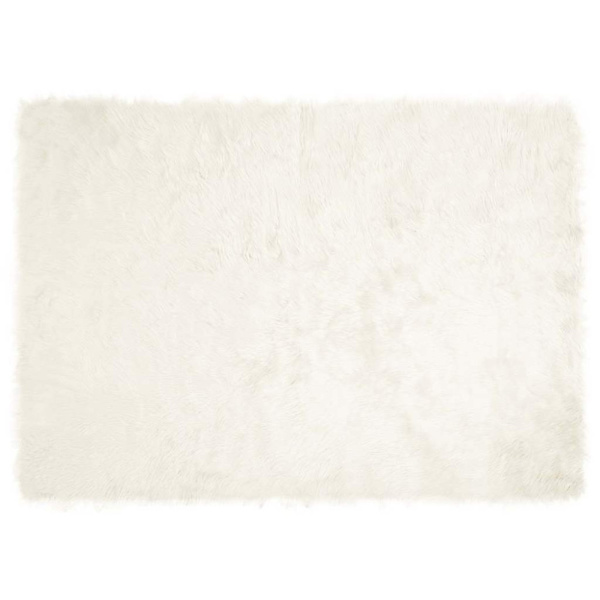Fuskfäll matta TAFALLA Vit 120 x 170 cm Polyester