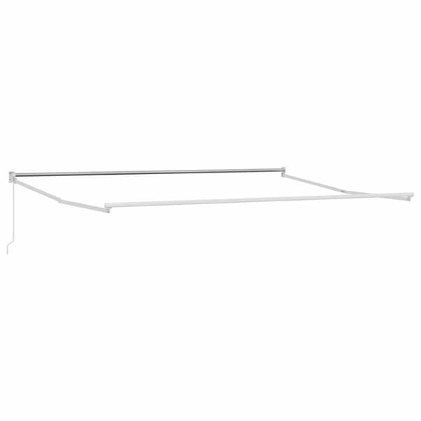 Utdragbar markisram Vit 400 × 300 cm Aluminium