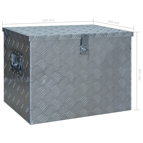 Aluminiumlåda 610x430x455 mm silver