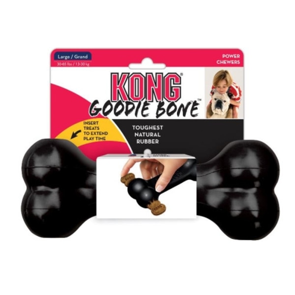 Kong Leksak Extreme Goodie Bone Svart