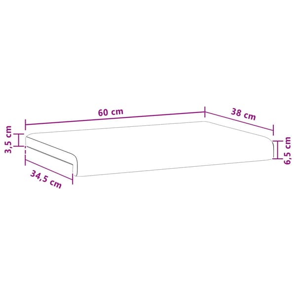 Bänk kudde Konstläder Grå Djup 35 cm