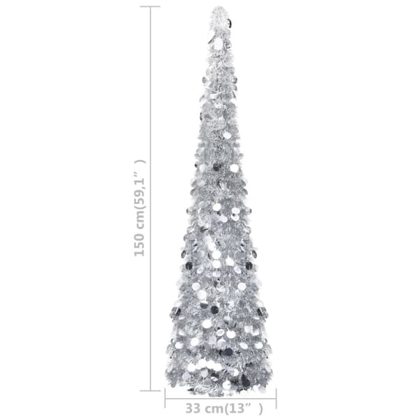 Pop-up plastgran silver 150 cm PET