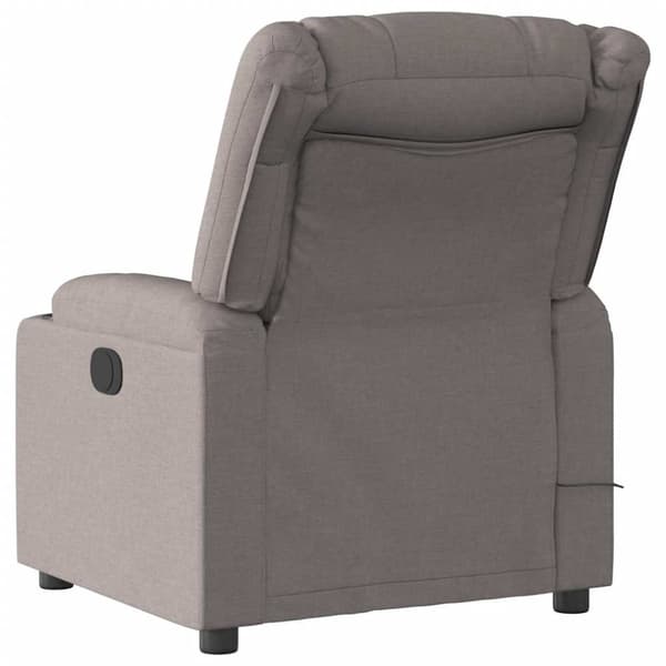 Elektrisk massagefåtölj taupe tyg