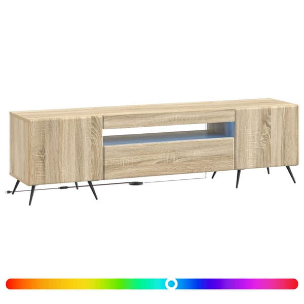 LED TV-skåp Sonoma-ek Konstruerat trä