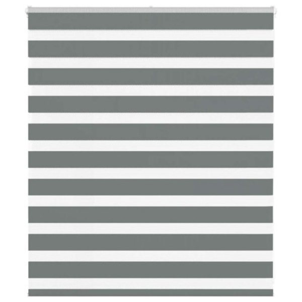 Rullgardin zebra mörkgrå 120x100 cm tyg bredd 115,9cm polyester