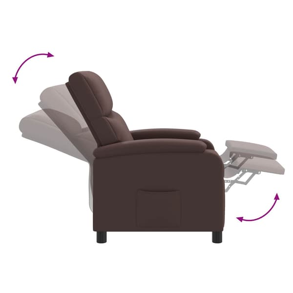 Massagefåtölj Brun Konstläder