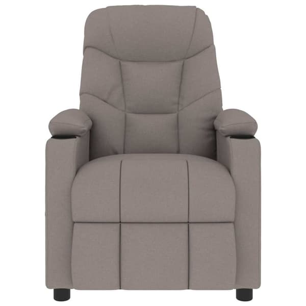 Massagefåtölj taupe tyg