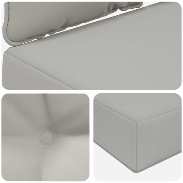 Utomhus Soffa Kudde 2 pcs Grå Polyester