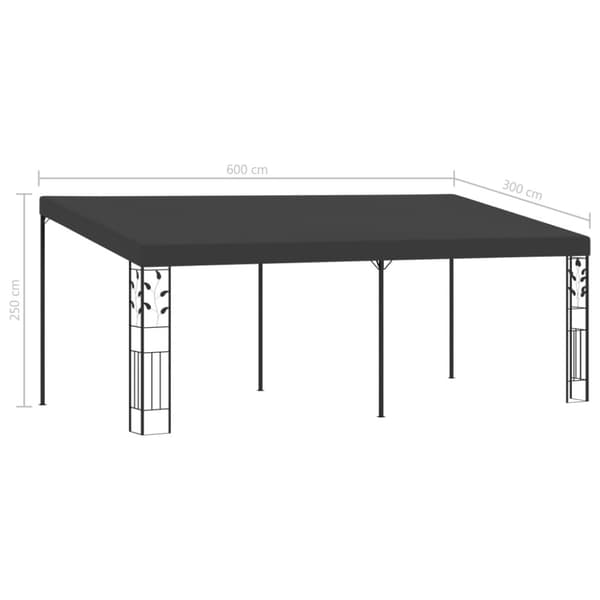 Väggmonterad paviljong 6x3x2,5 m antracit