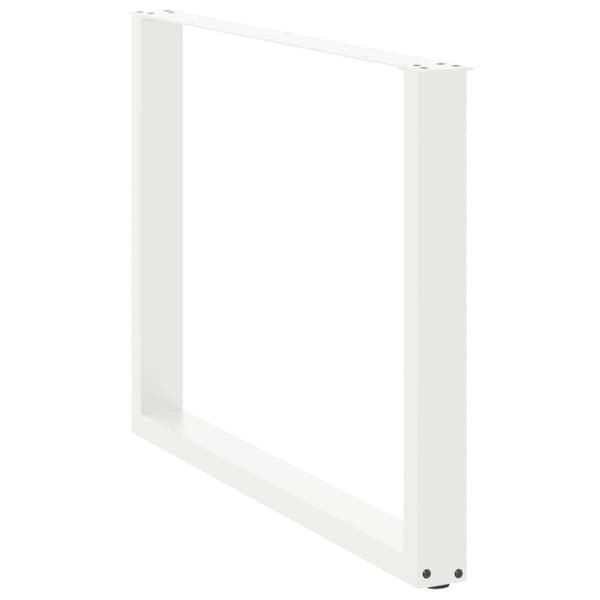 Matbordsben U-formade 2 st vita 100x(72-73) cm stål