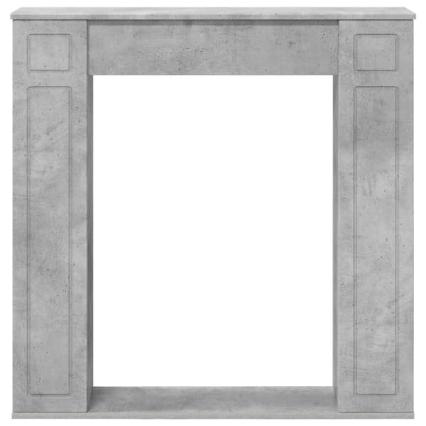 Eldstadsram Betonggrå 100 x 20 x 100 cm Konstruerat trä