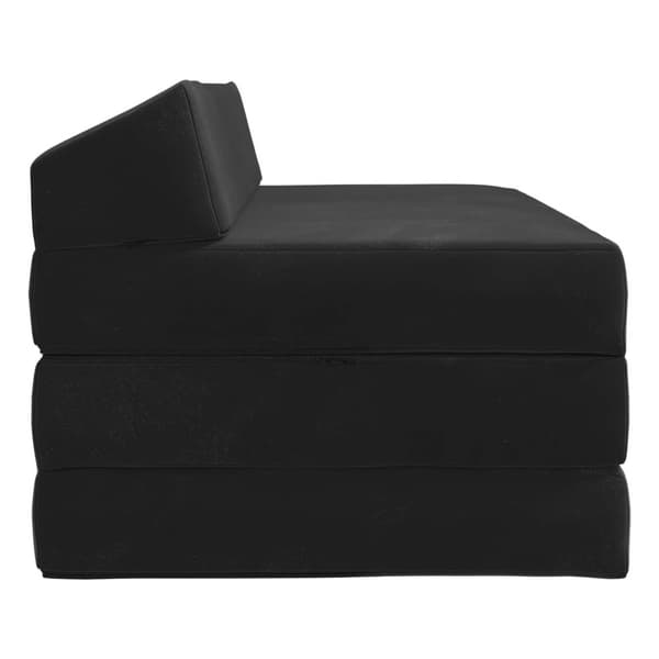Fällbar Soffbed Svart 120 x 60 x 49 cm Tyg