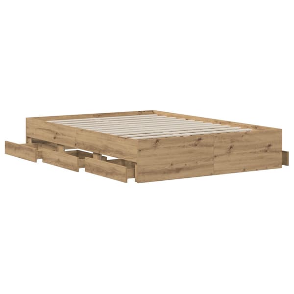 Sängram med förvaring Artisan-ek 120 x 200 cm Konstruerat trä