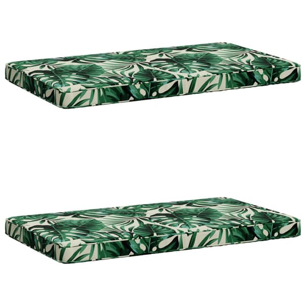 2-delade Bänk Kuddar VUGHT 2 st 100% Polyester Bladmönster