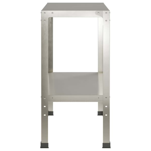Planteringsbord 60 x 40 x 80 cm Rostfritt stål Silver