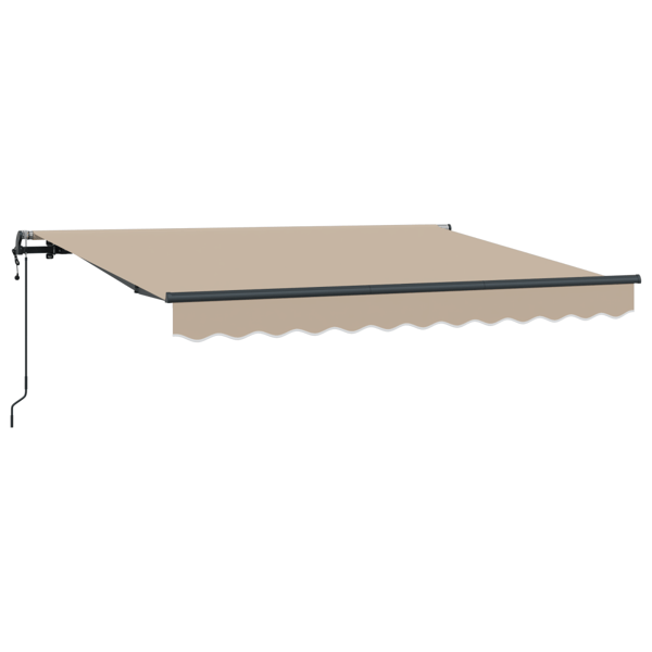 Utdragbar markis Beige 350 x 200 cm tyg