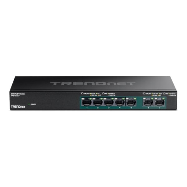 TRENDnet TPE TG327 - switch - 7 portar - ohanterad - TAA-kompatibel Svart