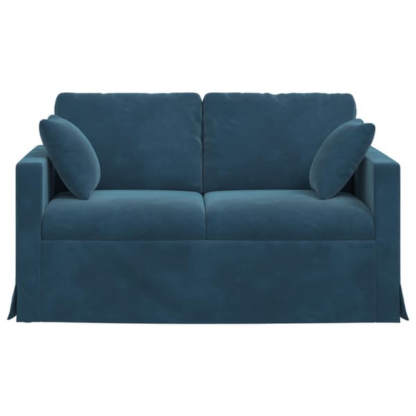Soffa Blå 138 x 78 x 80 cm Sammet