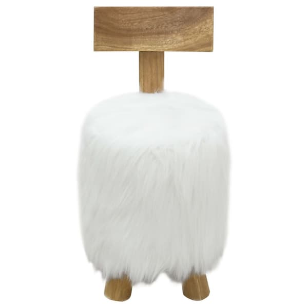 Pall vit massiv teak