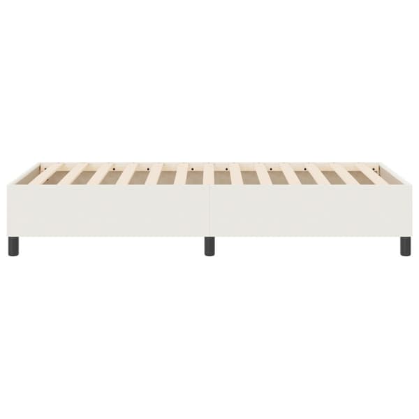 Plattform sängram Kräm 100 x 200 cm Kordread tyg