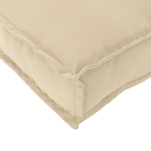 Kudde Beige 120 x 80 x 12 cm Oxford Tyg