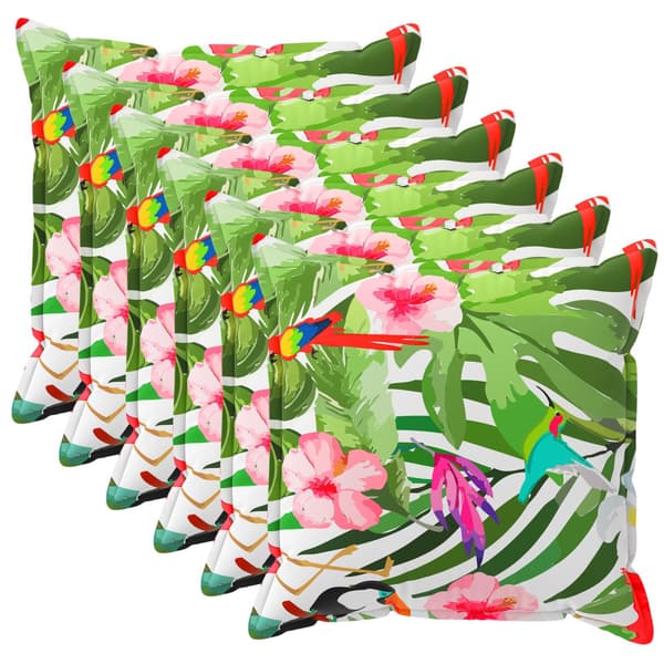 Kuddöverdrag 6 st HOUTEN Svart 30 x 30 cm Polyester