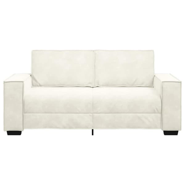 Soffa 2-sits gräddvit 180x78x84 cm sammet
