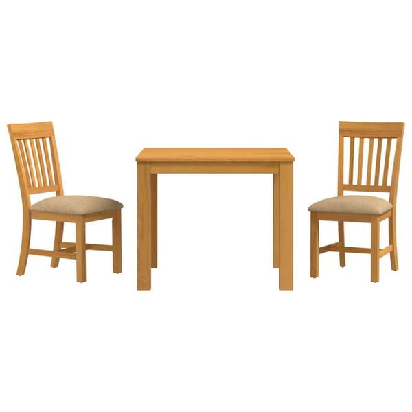 Matgrupp 3 st Beige Massivt Ekträ