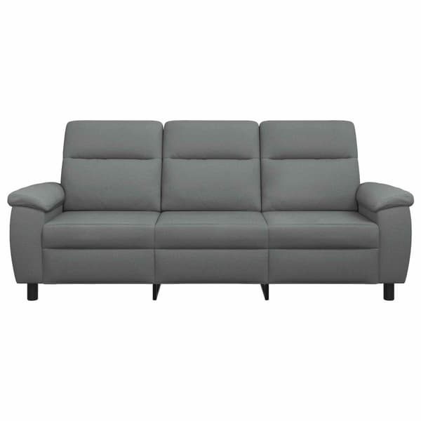 Soffa Mörkgrå 214 x 90 x 95 cm Tyg