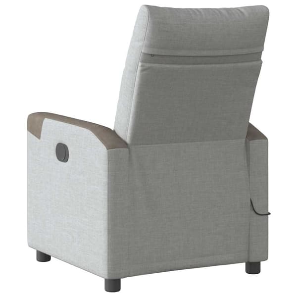 Massagefåtölj molngrå tyg