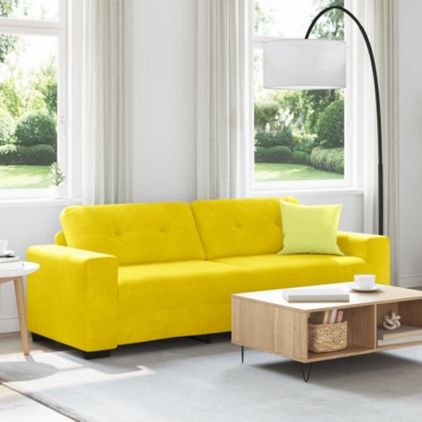 3-sits soffa Gul 180 cm Sammet