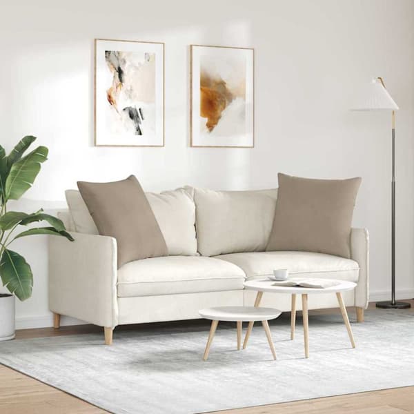 Sofakuddar 2 pcs Taupe 60 x 60 cm tyg