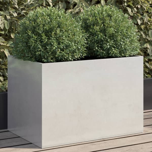 Odlingslåda silver 62x40x39 cm rostfritt stål