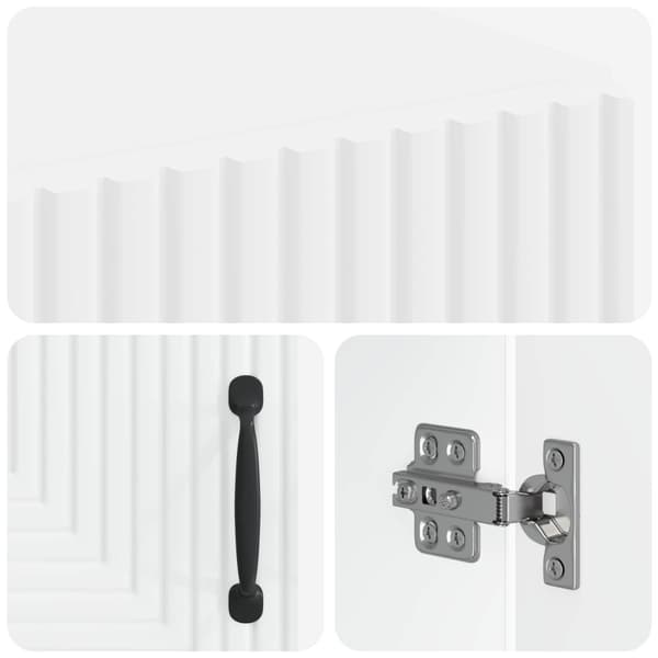 Badrumsskrubb HAARLEM Vit 59,5 x 31 x 80 cm Konstruerat trä