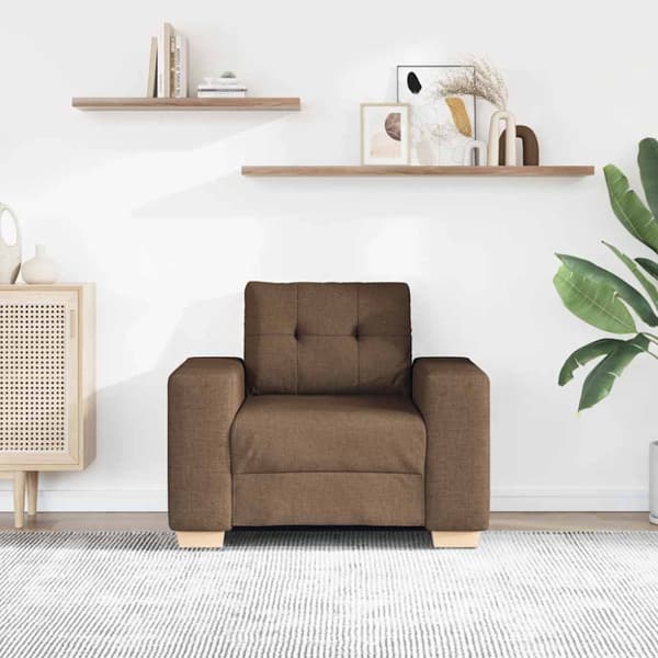 Soffa brun 100x78x80 cm tyg