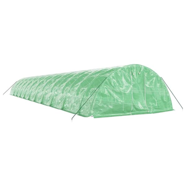 Växthus med stålram grön 110 m² 22x5x2,3 m