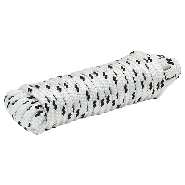 Båtsnöre 15 m 1.6 Vit och svart Polyester
