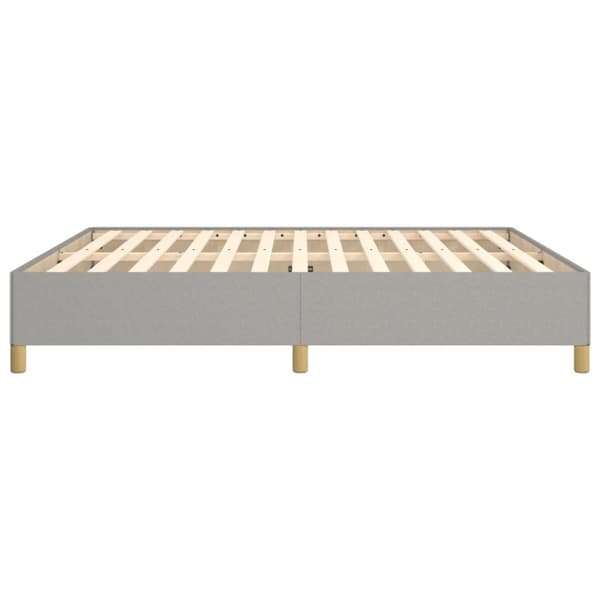 Boxspring-sängram ljusgrå 180x200 cm tyg