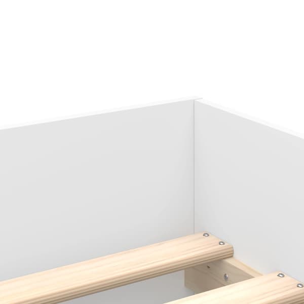 Sängram med förvaring Vit 80 x 200 cm Konstruerat trä