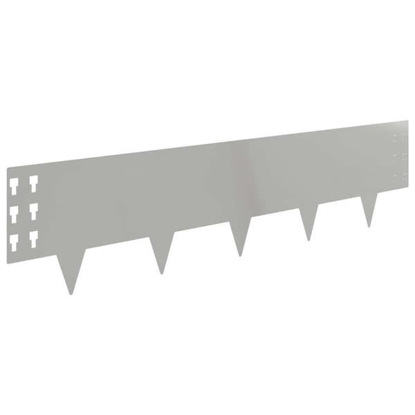 Kant för gräsmatta 20 pcs 100 x 25 cm Stål Silver
