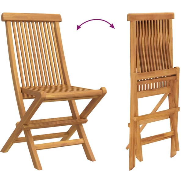 Trädgårdsmöbelset 5 pcs Brun Massivt teakträ