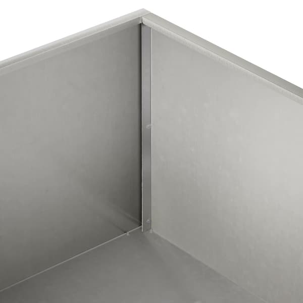 Trädgårdsplanterare 2 st Silver 100 x 100 x 30 cm