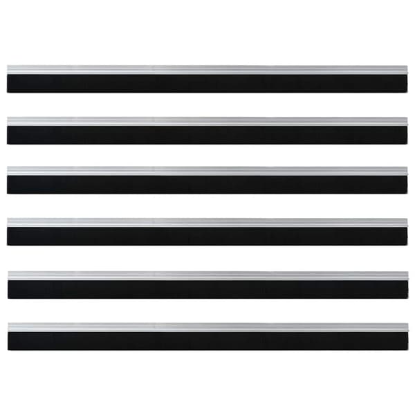 Självhäftande dörrborstlist 6 pcs Silver 100 cm