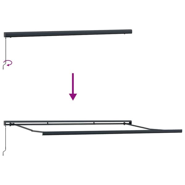 Markisram Antracit 500 × 300 cm Aluminium
