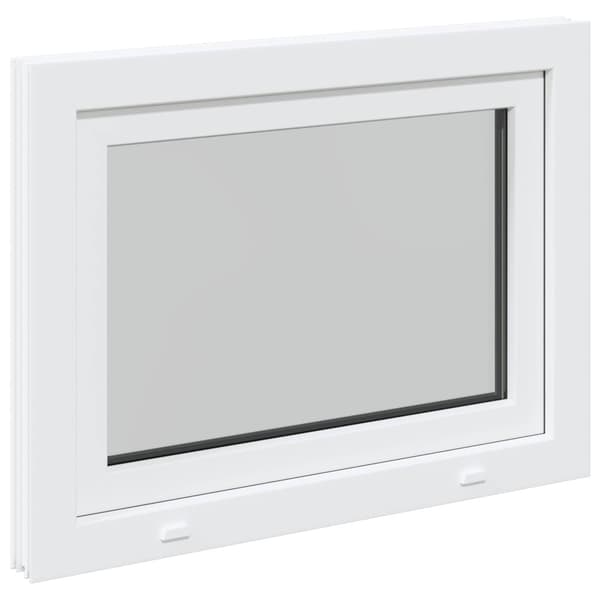 Källarfönster RISOR Vit 80 x 60 cm PVC och glas
