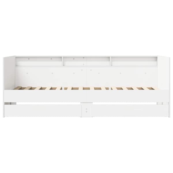 Sängram med förvaring Vit 80 x 200 cm Konstruerat trä