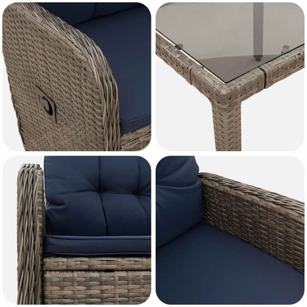 Utomhusmatbord 3 pcs konstrotting