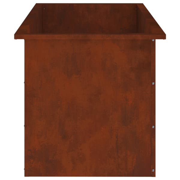 Odlingslåda med LED 2 st Rostig 50 x 100 x 48 cm