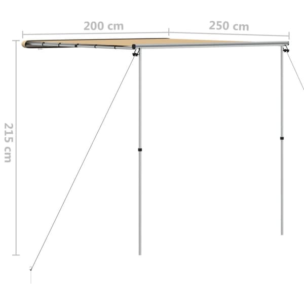 Husvagnsmarkis 2x2,5x2,15 m beige